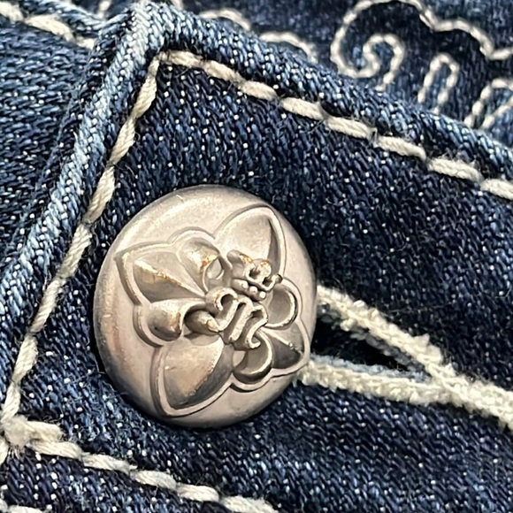 Miss Me Saddle Border Stitch Signature Skinny Jeans Dark Wash size 30 - Picture 8 of 16